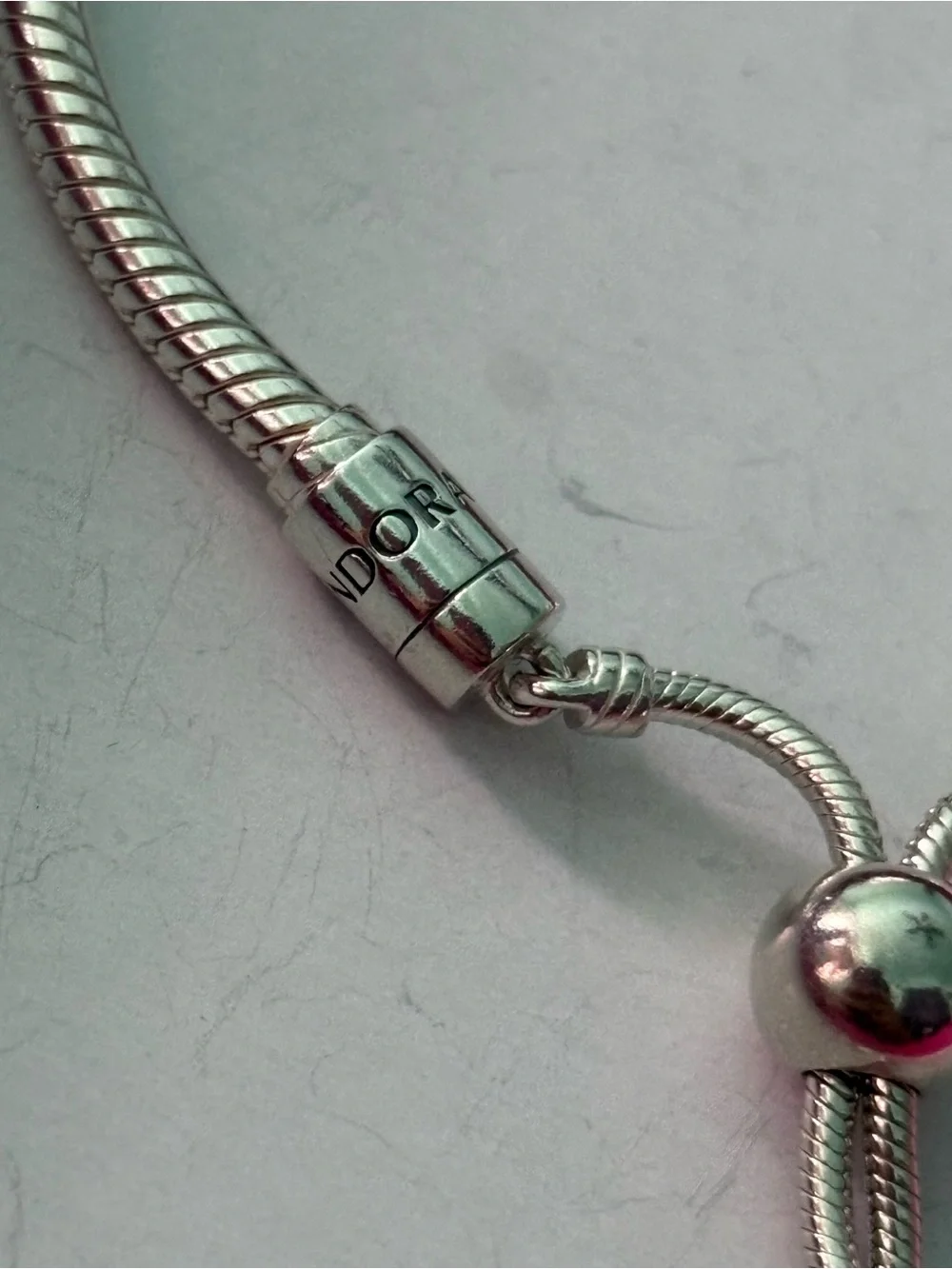 Pandora Sterling Silver Adjustable Slider Bracelet in Silver
